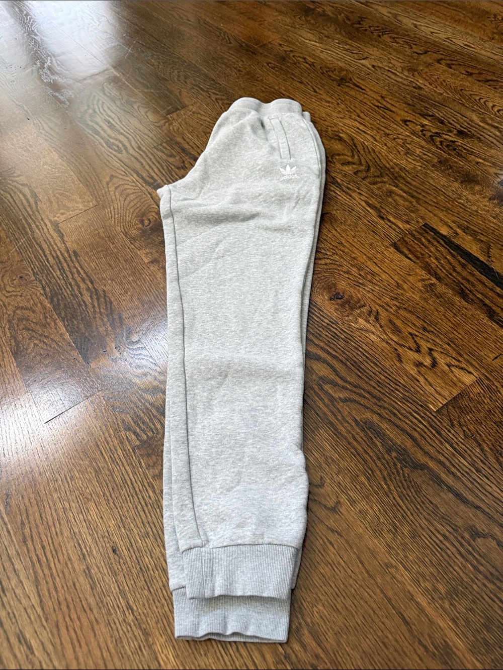adidas Kids Heather Gray Trefoil Joggers